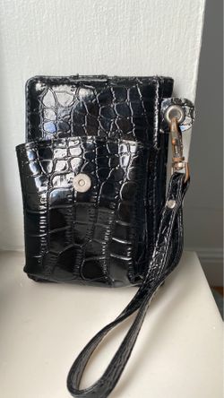 Phone Wallet Black leather