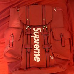 LV LOUIS VUITTON X SUPREME Backpack Red Preowned, Nice, Save Money Purse  for Sale in Orlando, FL - OfferUp