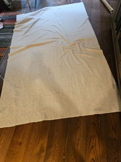 Boucle ecru fabric unused 55W x 95"