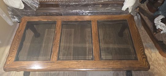 Wood coffee table