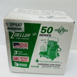 NEW Zoeller M53 Mighty-mate Cast-Iron Submersible Sump Pump, 1/3 Hp