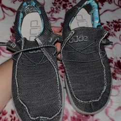 Hey Dude Wally Sox Slip-Ons – Charcoal. Men Size 7