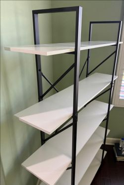 5-Tier Metal and Wood Bookshelf