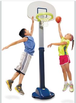 Good condition Little Tikes Adjust & Jam Pro Basketball Set, Blue
