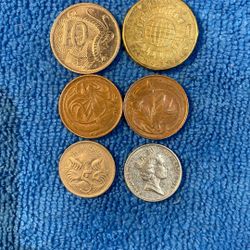 6 Coins Vintage Australia 