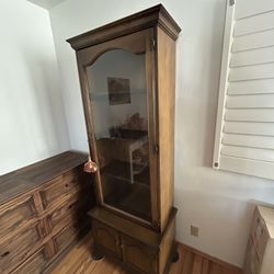 Gun Cabinet Converted Into Book Shelve