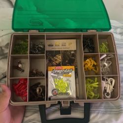Takle Box With Lots Of Plastic Lures