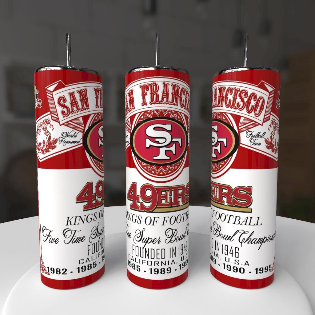 San Francisco 49ers Football Tumbler