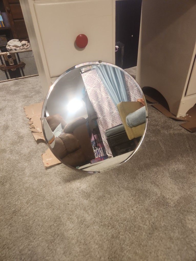 Antique Round Mirror