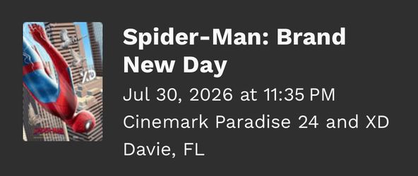 Spider-Man Tickets
