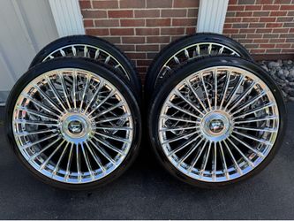26" mirror chrome Fittipaldi wheels 6lug universal