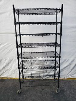 -Used HDX 8 Shelfs cart 36"x16"x72" With Casters