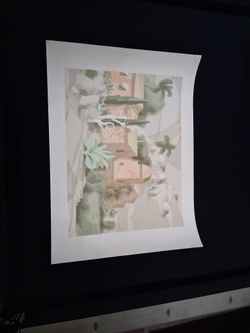 Villa Rosa Serigraph By William Buffet