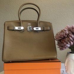 Hand Bag - Birkin Bag 30cm Biscuits Color Real Togo Leather 