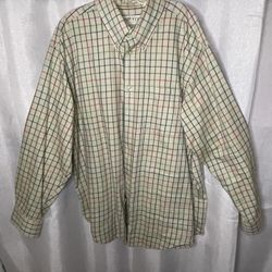 Orvis Shirt Mens XL Plaid Long Sleeve Button Down Fishing shirt