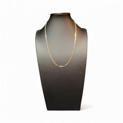 20” 14K Yellow Gold Figaro Necklace 