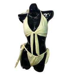 Ivory Bikini with Tie Details (Size 10) new with tags : Vacation, Summer 