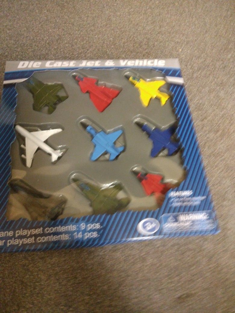9 PC DIECAST JET SET