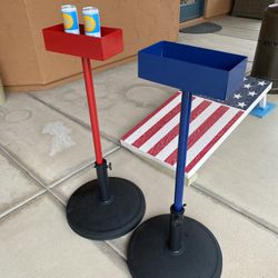 Outdoor Drink Holder Stand Lawn Games Tailgate Caddy Cup Holder Cupholders 