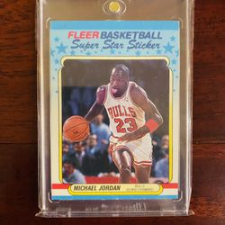 Michael Jordan 1998 Fleer Sticker Basketball Card! 