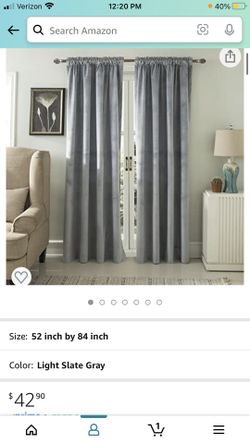 Comforhome Gray/Silver Curtains