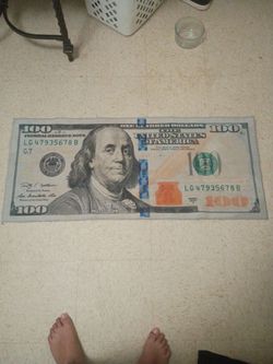 100 dollar bill rug