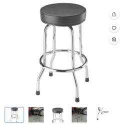 2 Bar Stool Chairs Torin 360 Degree Swivel Home Garage