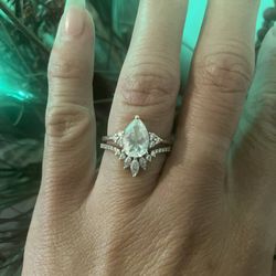 Moissanite 14k Rose Gold Engagement/Wedding Ring