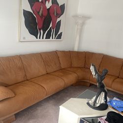 Contemporary Real Italian Leather Sofa