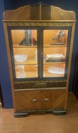SOLD! Art Deco Bookcase, Display Cabinet