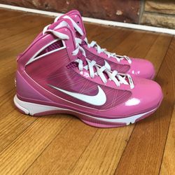 Nike Hyperize Breast Cancer Awareness Edition Pink White Womens Size 11 367193 -611 Gently uses