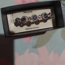 Simulated Tanzanite Braclet 