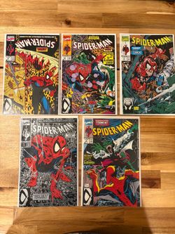 Spider-Man 1-5 Torment Complete Set! Todd McFarlane! 1990 Marvel Comics!
