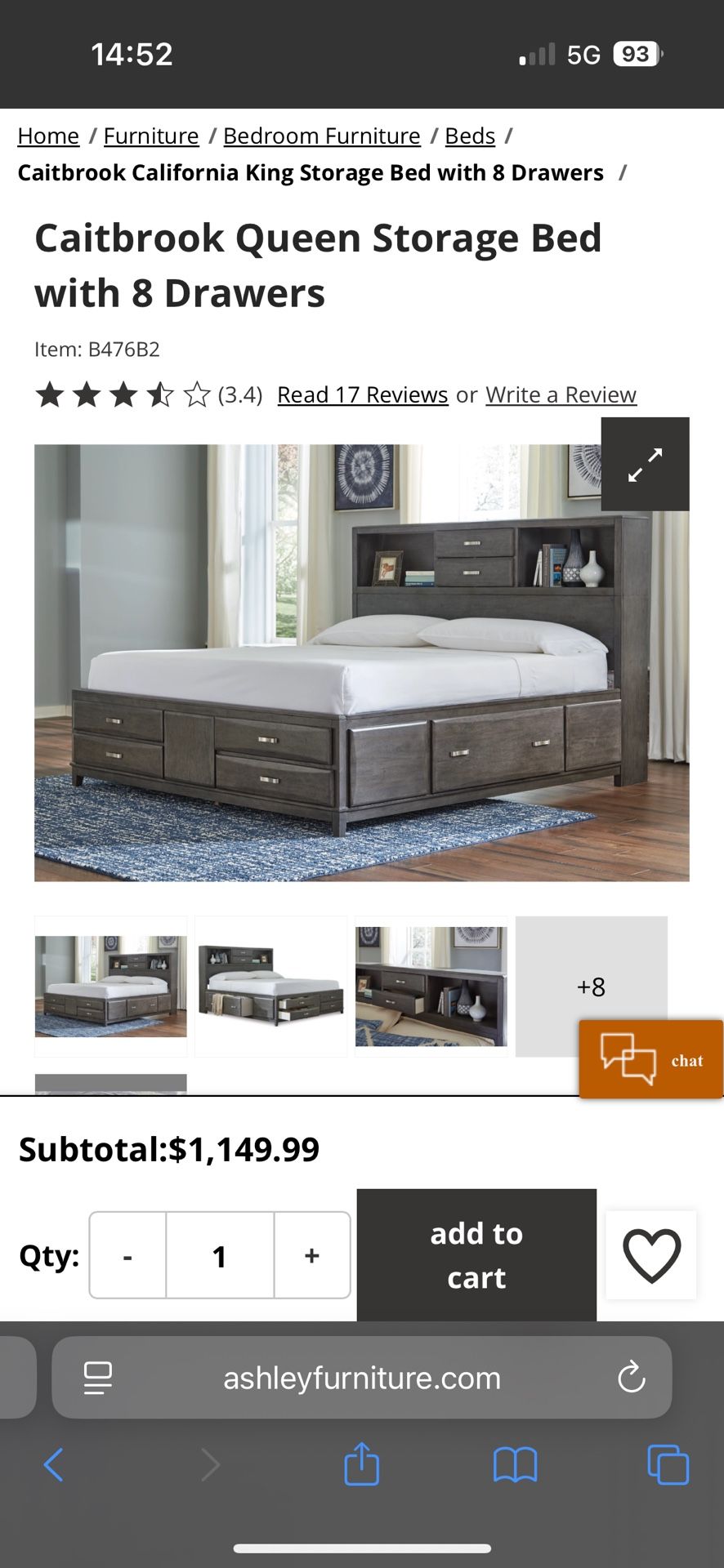 Queen Storage Bed Frame With drawers