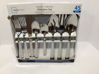 The Pearson Collection Mainstays 45 Piece Flatware Set Service For 8