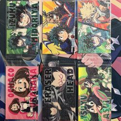 My Hero Academia Wafer Choco Stickers Card Lot (16pcs)