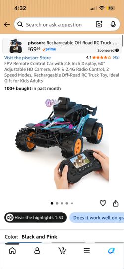 Pisosorc FPV RC Off-Road Truck with Camera