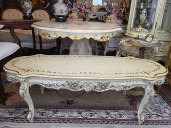 Vintage W. Baedeelandt Belgian Rococo Coffee Table – Cream & Gold.