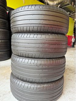 Set Of Four 235/45/18 Michelin Primacy MXM4 Acoustic with 50-60% Left Tesla Model 3