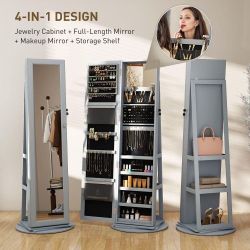 Jewelery Storage Cabinet With 360 Base