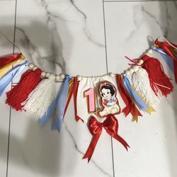 Baby Snow White High Chair Banner