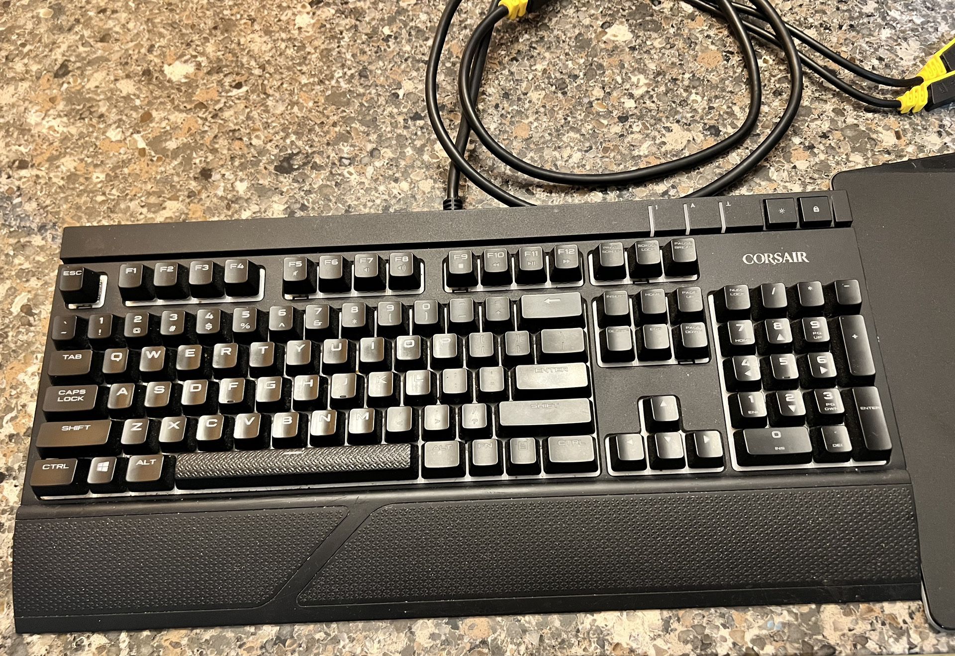 Corsair Gaming keyboard, Mouse, and Mousepad