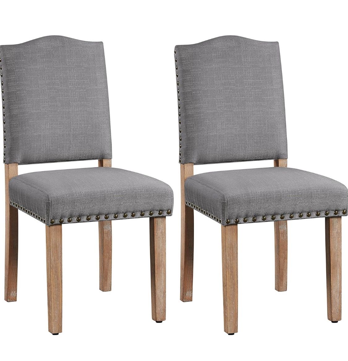 Set Of  2 Dark Gray Dining Chairs 592496