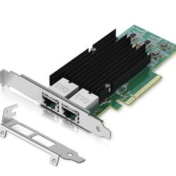 10Gb Dual LAN Base-T PCI-e Network Card, Intel X540 Controller, NICGIGA 10Gbps Ethernet Adapter, 2 * 10Gbe RJ45 Port ， 10G NIC Card, Support Windows/W