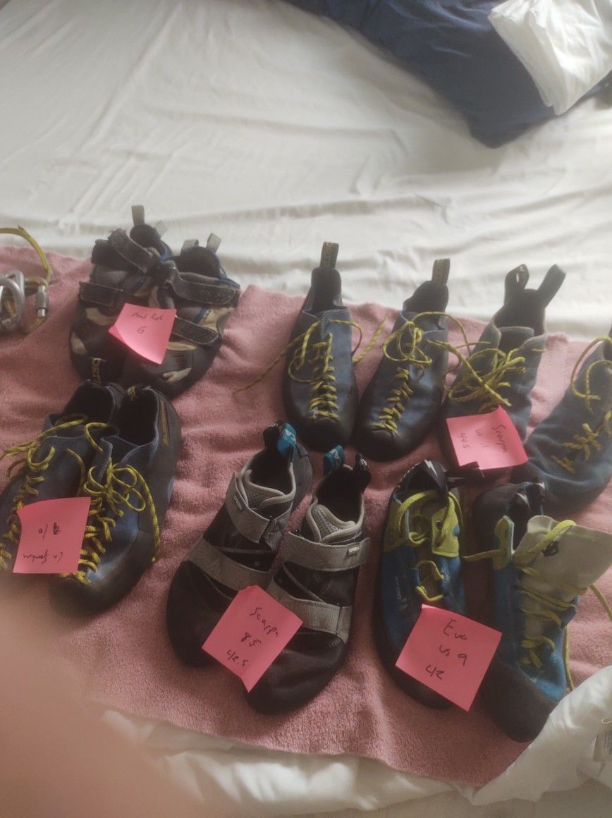 Rock Climbing Shoes $25 To $60 Each