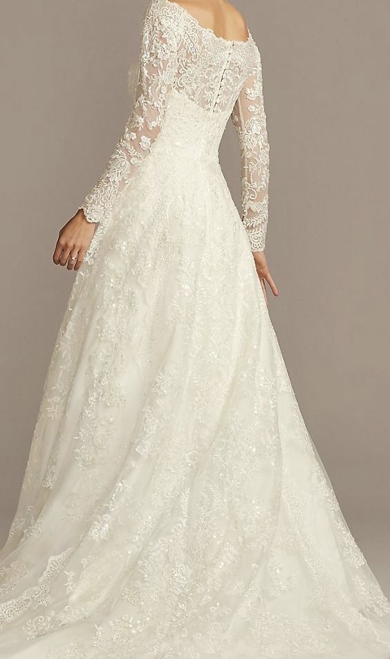 TIME TO MARRY In This Elegant Ivory  Off The Shoulder Wedding  Dress
