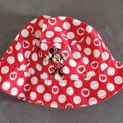 Disney Minnie Mouse Toddler Red White Bucket Hat
