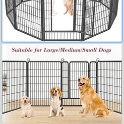 Dog Playpen Outdoor, 40 inch 10 Panels Heavy Duty Dog Fence for Indoor Outdoor, Rustproof Metal Dog
