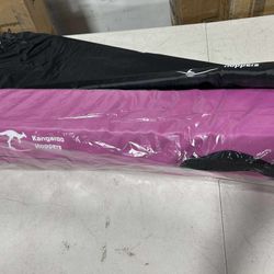 Kangaroo Hoppers 8FT Kids Balance Gymnastics Beam for Kids, Folding Extra Firm Foam Floor Beam for Beginners, Home Training Equipment with Anti-Slip B