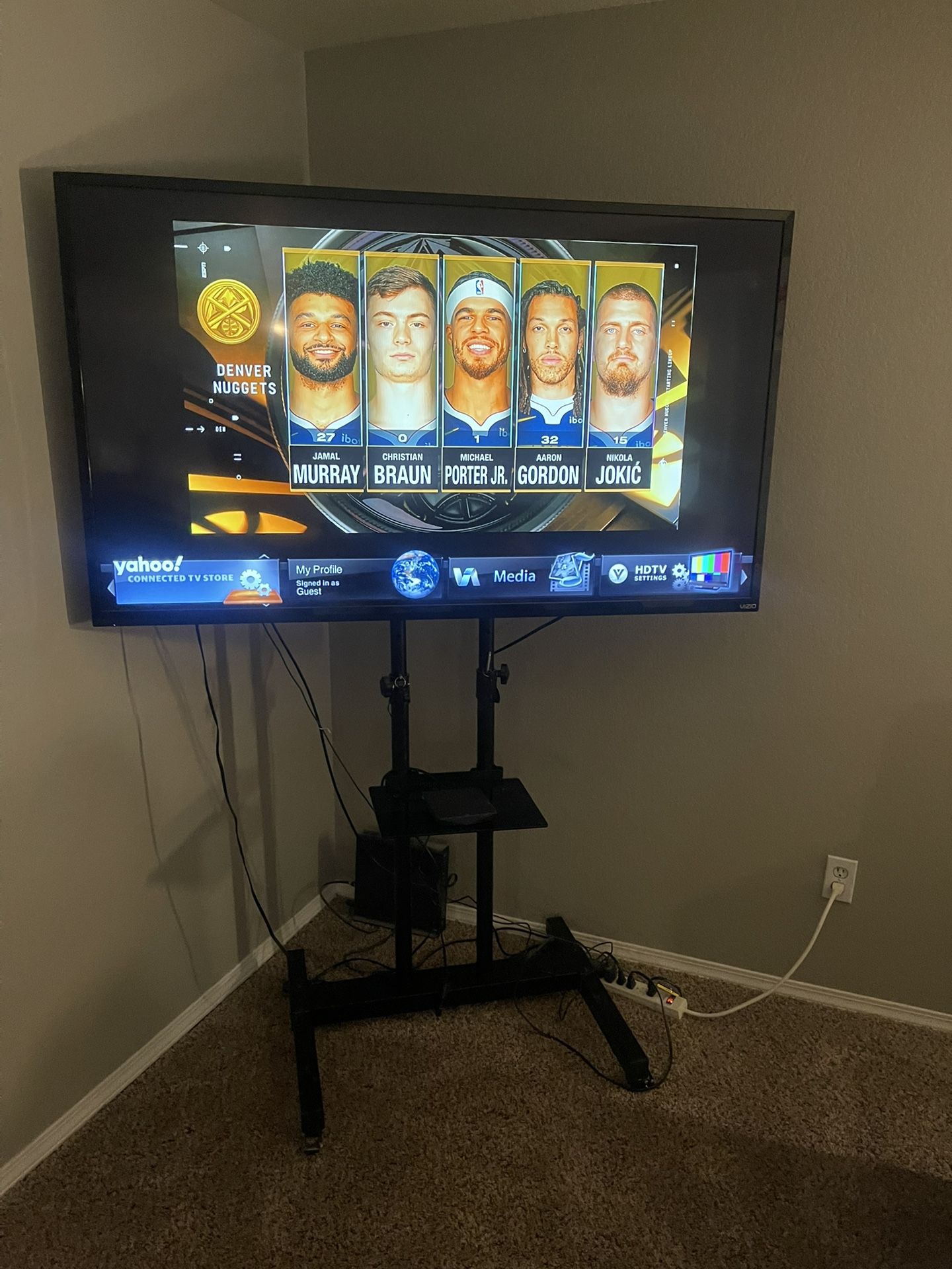 60" VIZIO Smart TV w/ Adjustable Mobile TV Stand